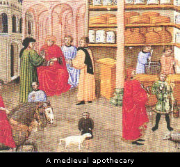 A medieval apothecary